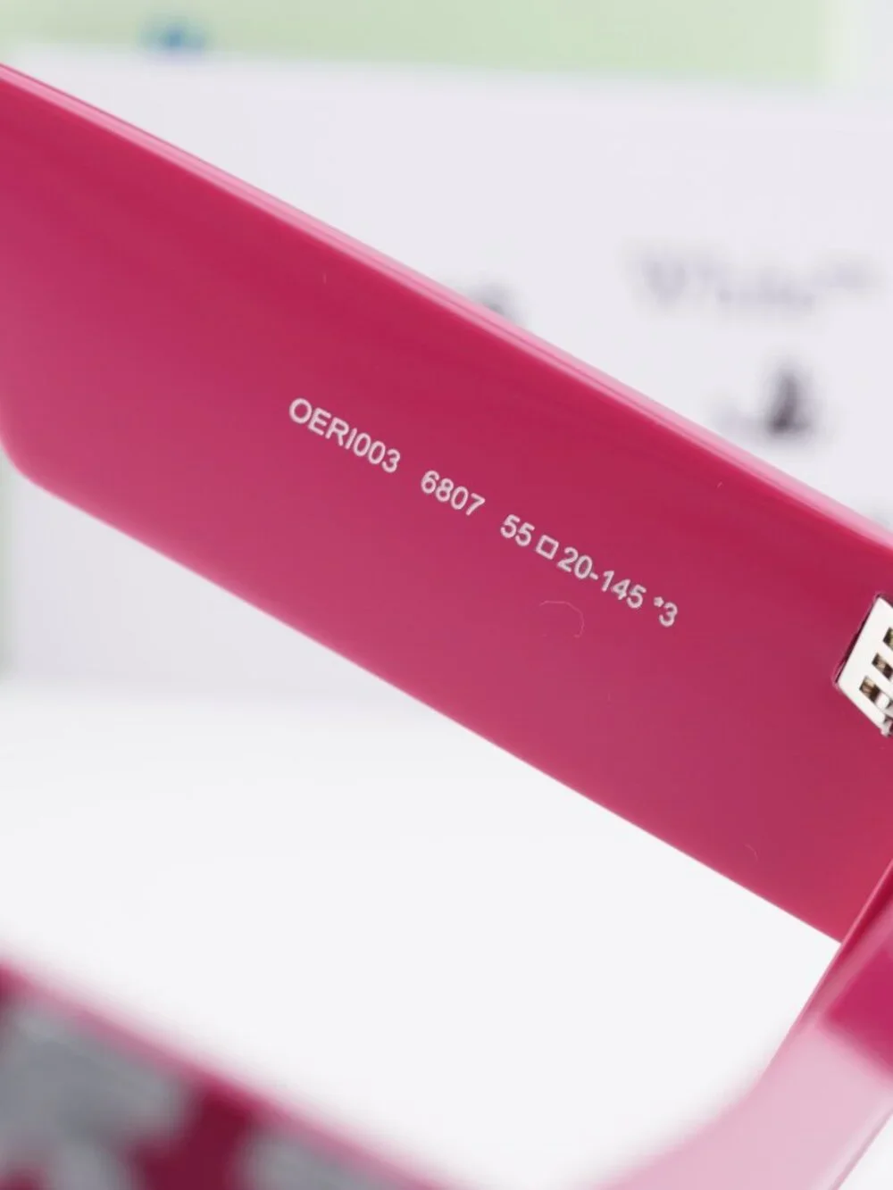 Off-White OERI003 6807 Square Sunglasses – Pink / Grey